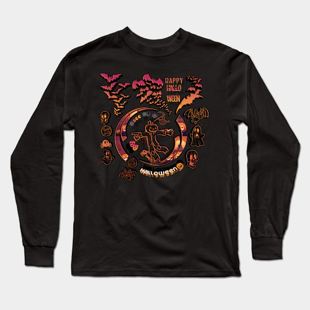 happy halloween Long Sleeve T-Shirt by Mirak-store 